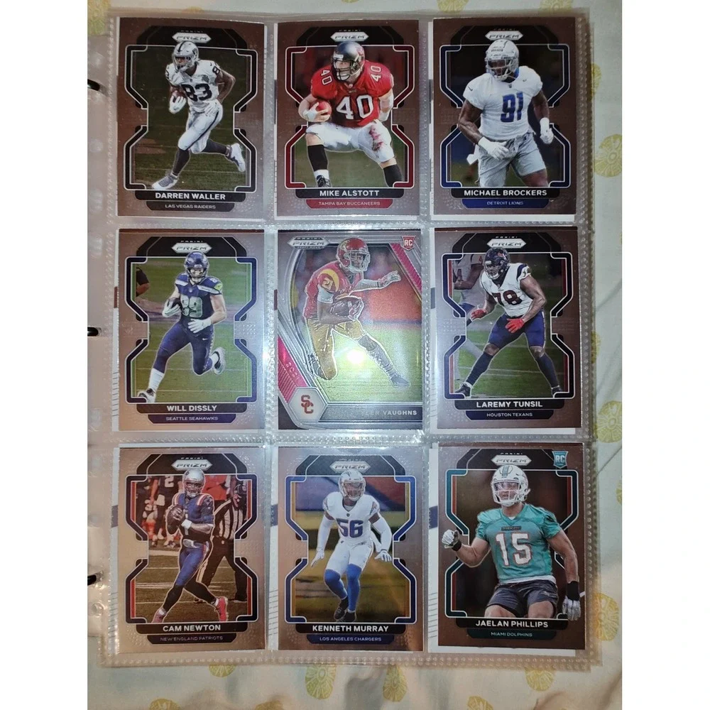 Football Trading Cards 2021 Panini Prizm NFL Draft Picks Lot of 9 RC Cam Newton